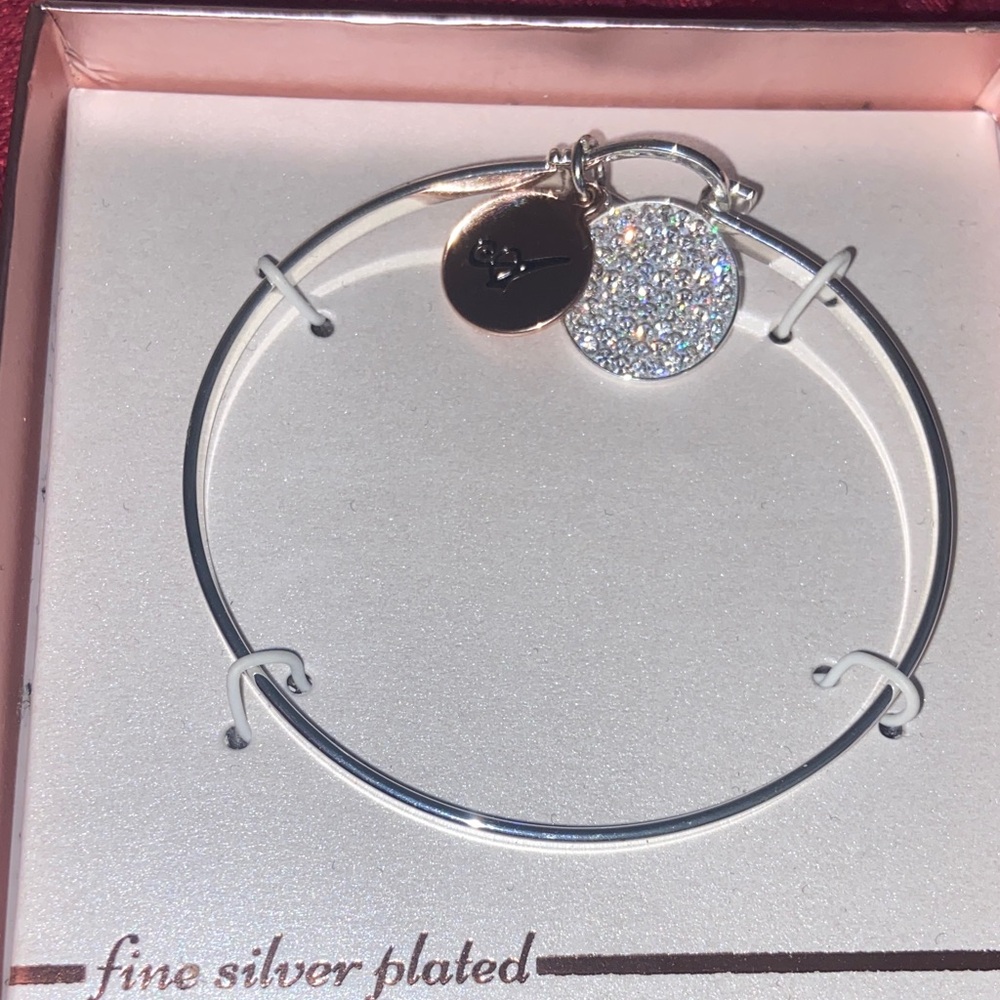 New in Box Old Stock Silver Plated Bracelet with 2 Charms